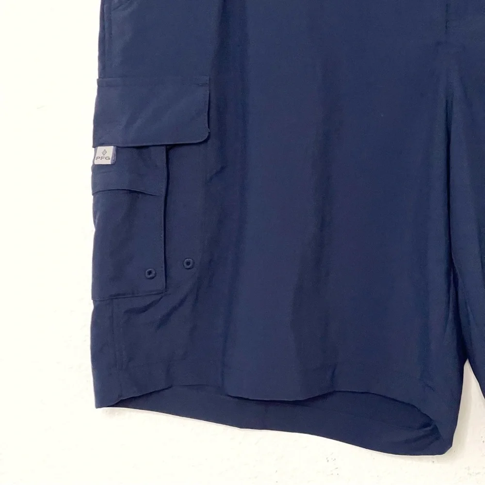 Columbia PFG Omni Shade men cargo shorts navy blue size L